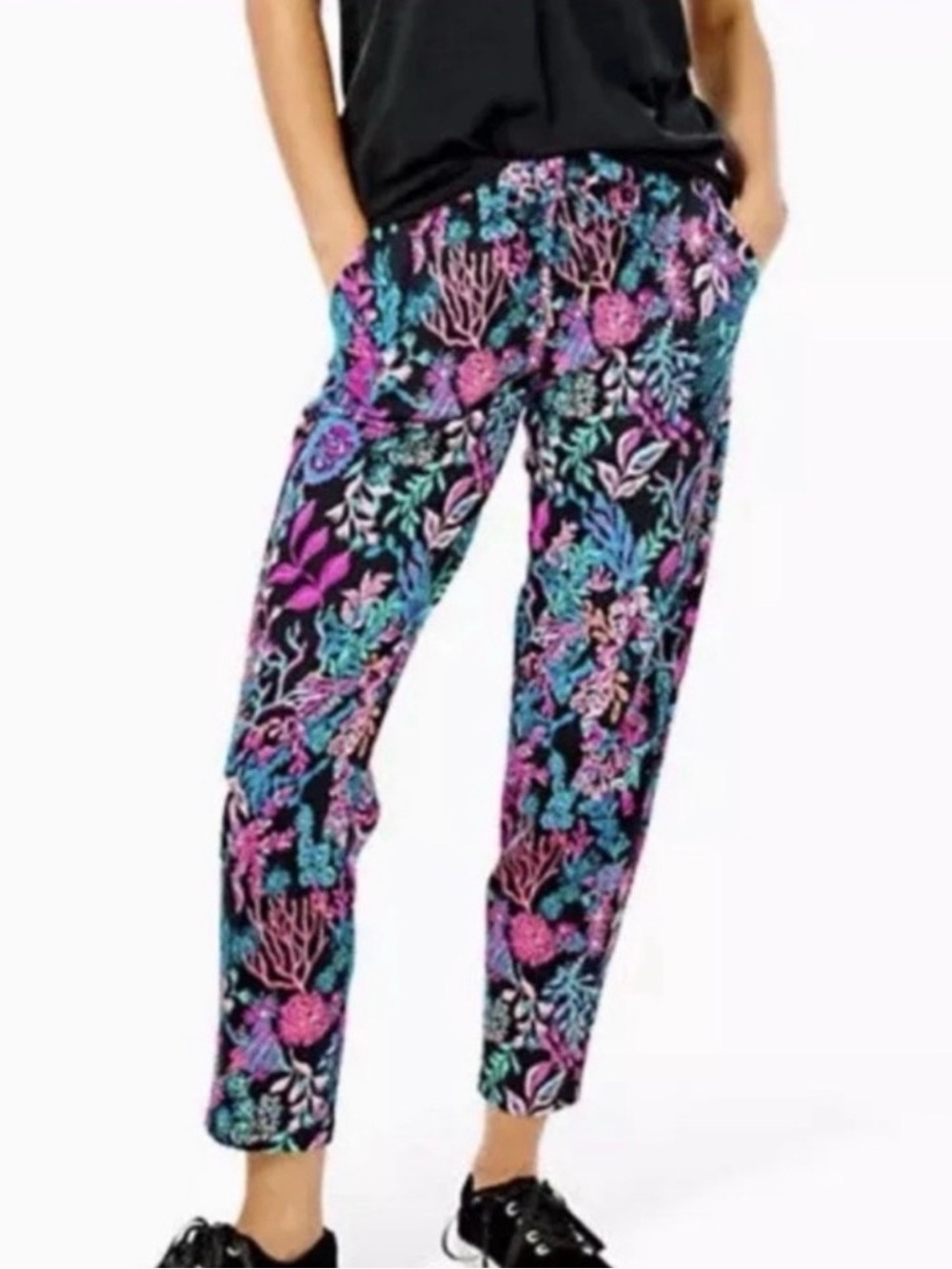 Lilly Pulitzer Emora Knit Pant Twilight Coral Size Large NWT